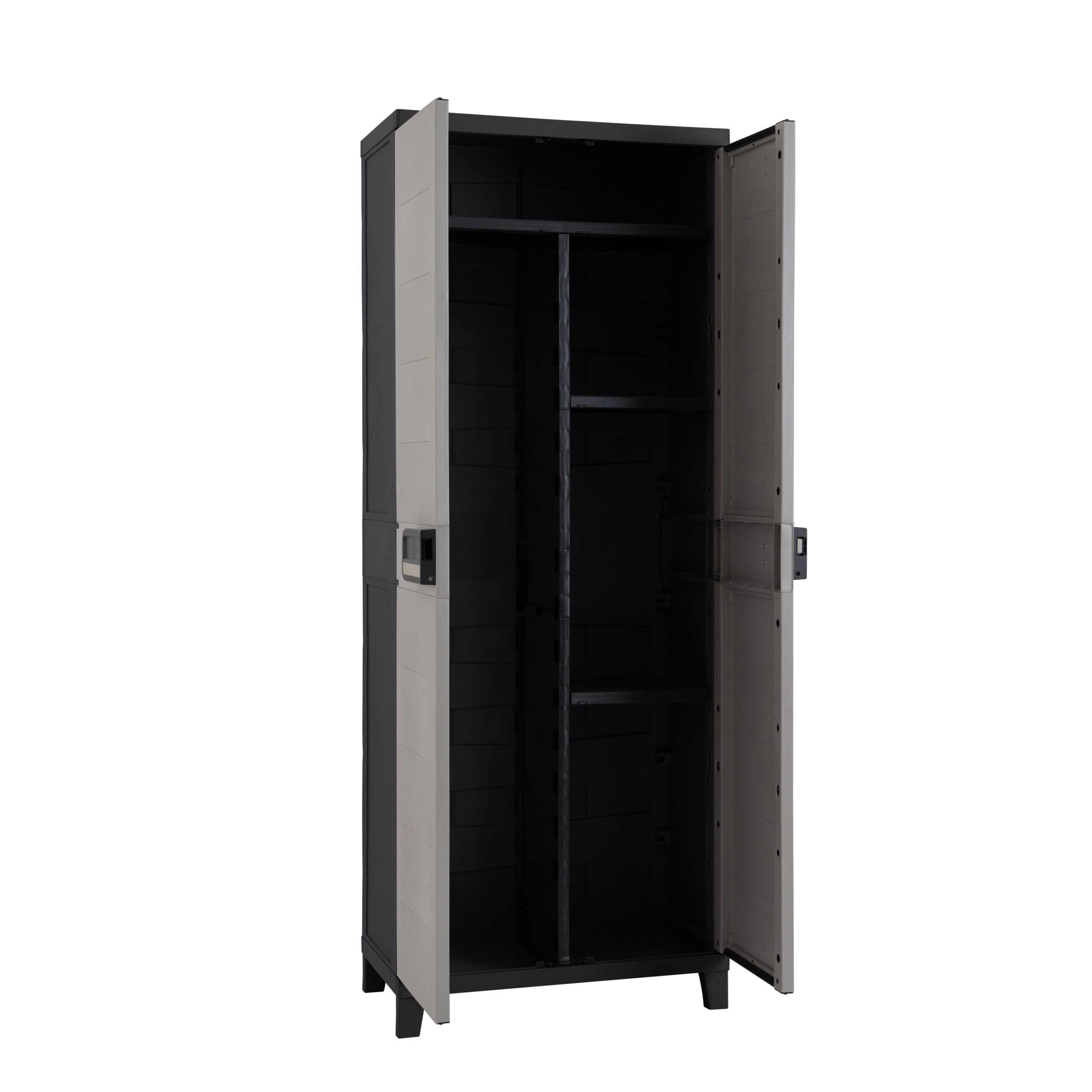 Πλαστική Ντουλάπα Toomax Smart Μ66xΠ40xΥ172cm, Με Διαχωριστικό & 3 Ράφια - Εικόνα 2